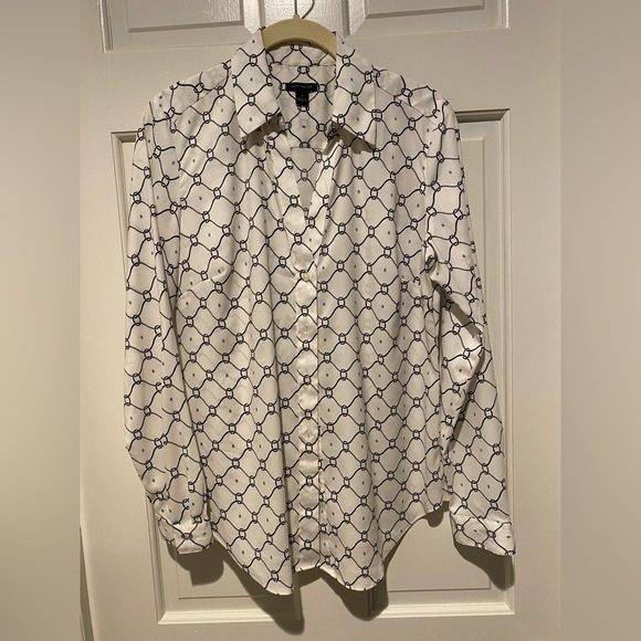 Ann Taylor Tops - Ann Taylor Rope Link Patterned Blouse